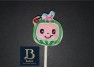 569sp Watermelon Head Chocolate Candy Lollipop Mold